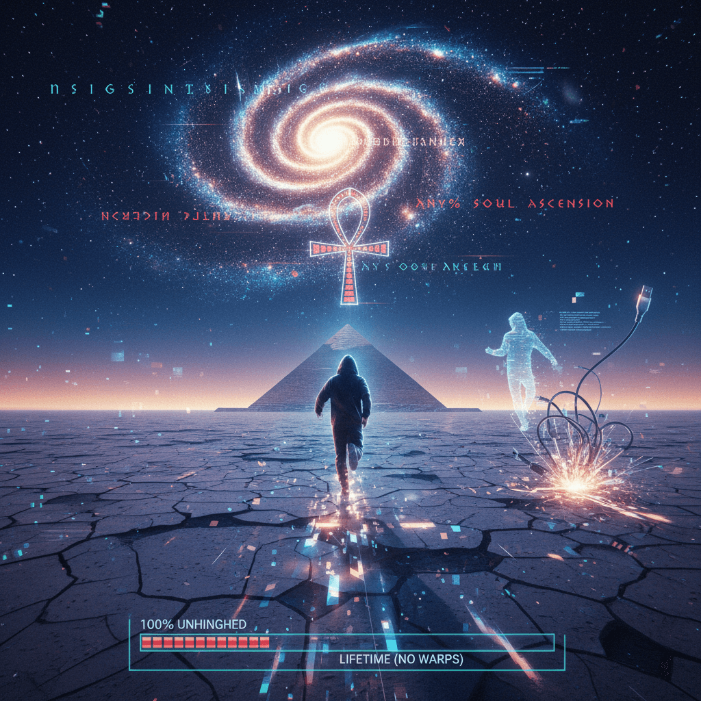 speedrunning existence itself, no warps, 100% unhinged