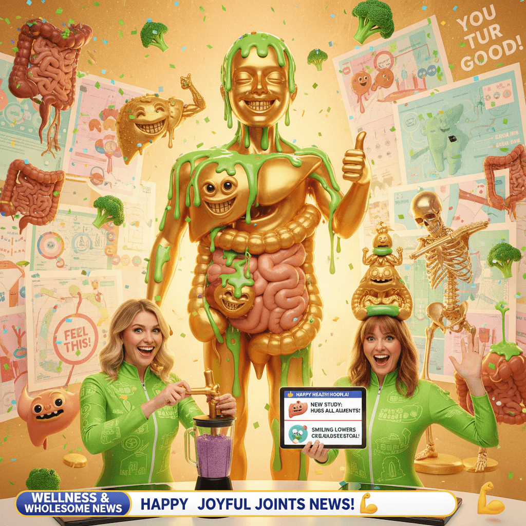 Golden anatomy statue energy: when wholesome news meets fever dream