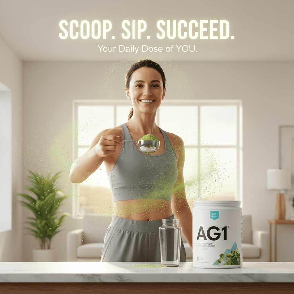 AG1 tries to make powder scooping a personality trait