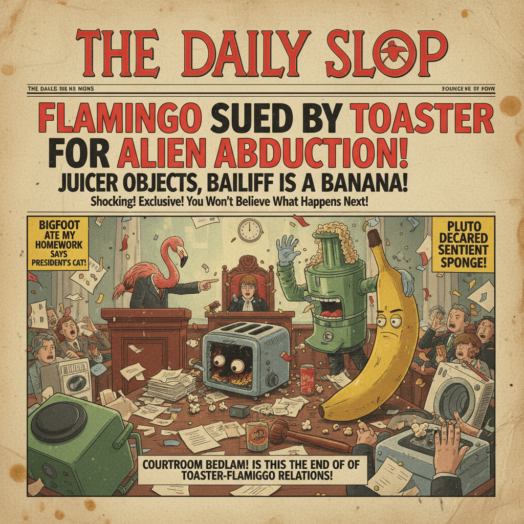 Most unhinged headline imaginable paired with random courtroom photo