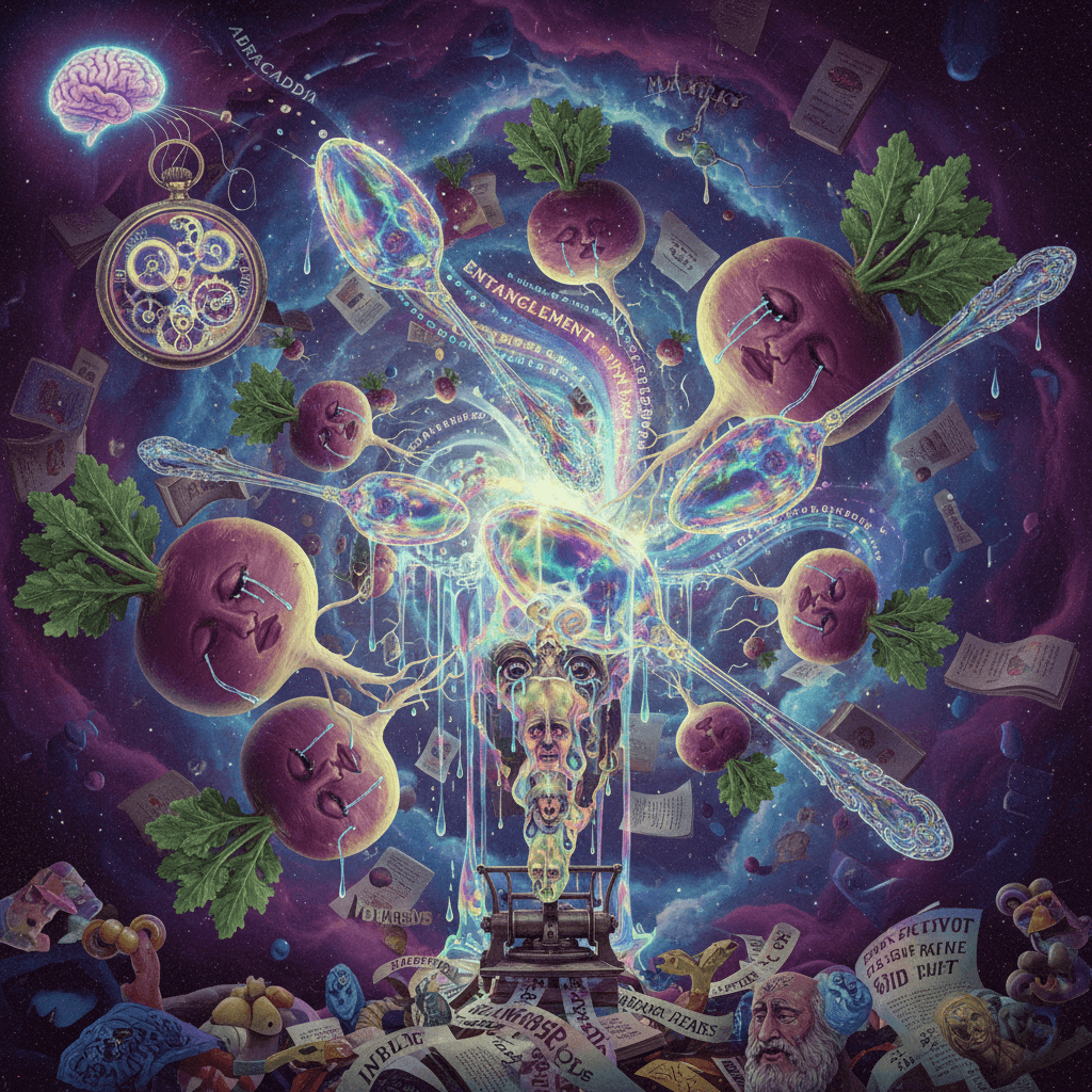 turnips, quantum spoons & weeping—peak literary chaos energy