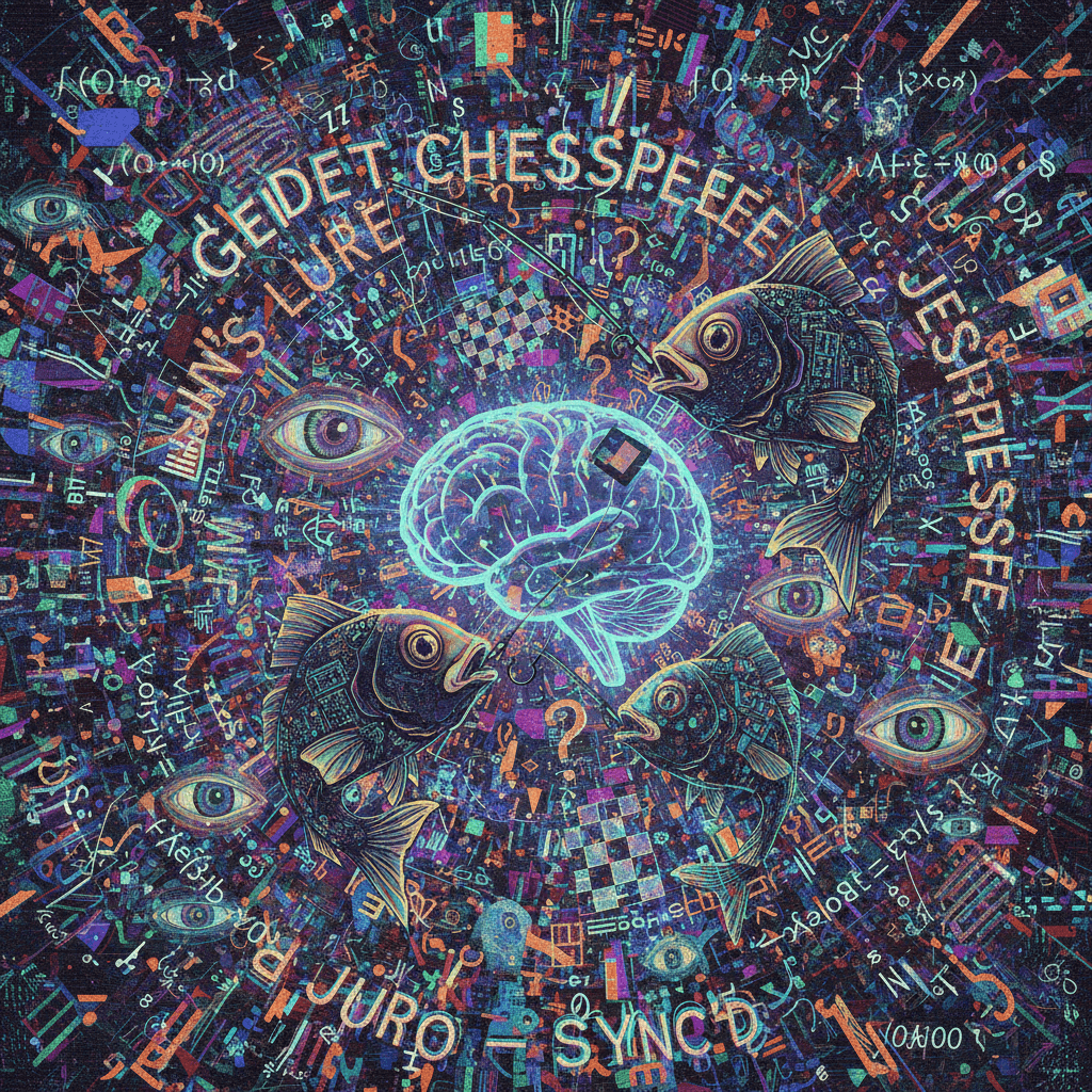 neuro-sync'd into pure linguistic entropy (jim's lure for geidet chesspee)