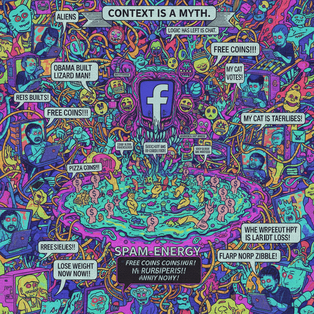 Facebook comments: where context goes to die and spammers thrive