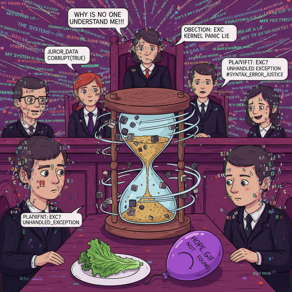 word salad court proceedings at 2x speed with a side of disappointment