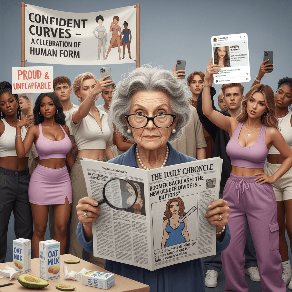 Times discovers cleavage, blames boomers for prudishness