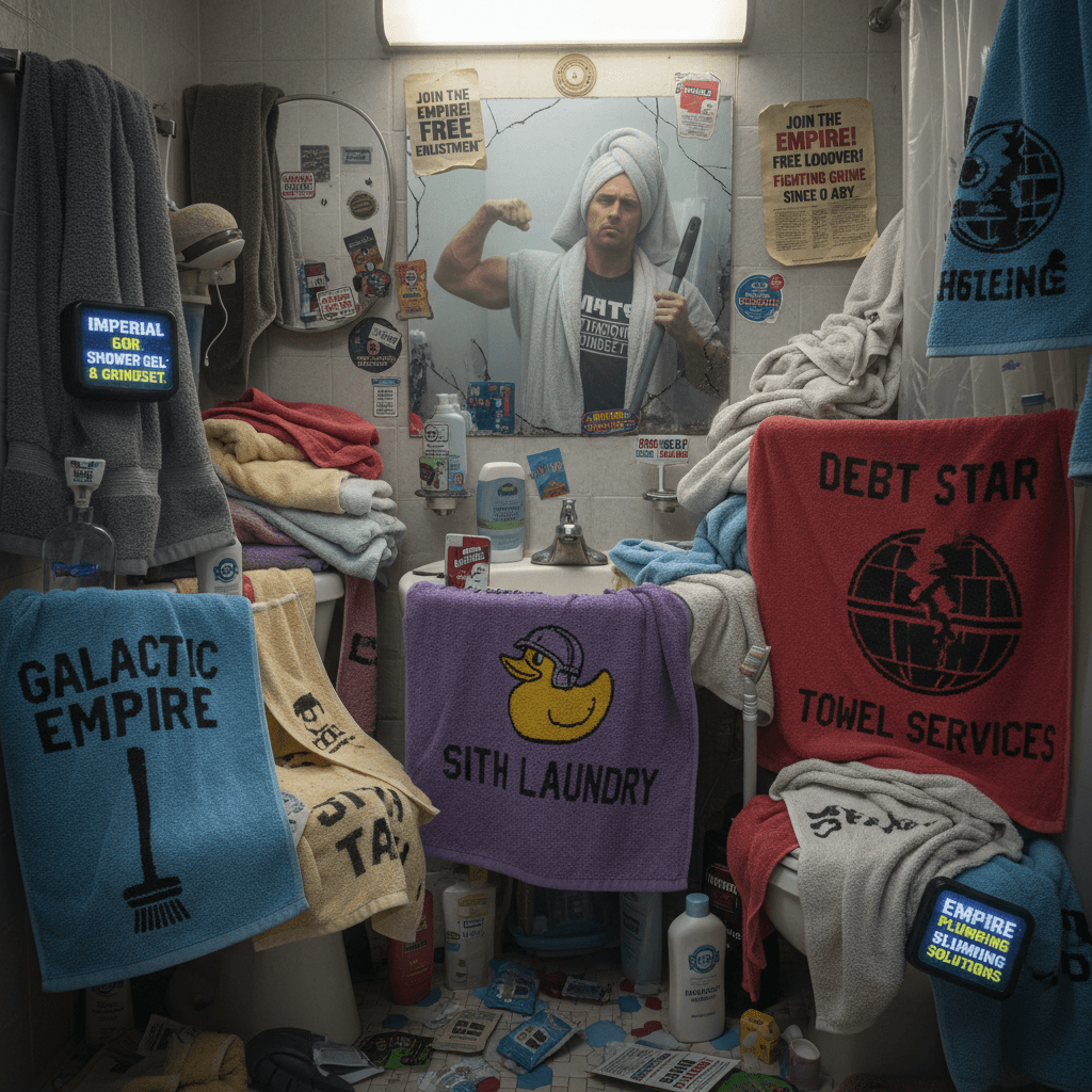 galactic empire but make it cramped bathroom towel energy