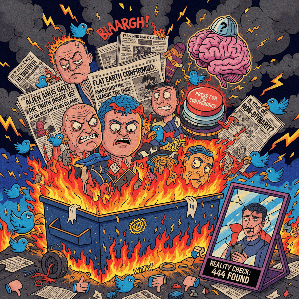 Peak internet stupidity meets tabloid sensationalism in this absolute dumpster fire