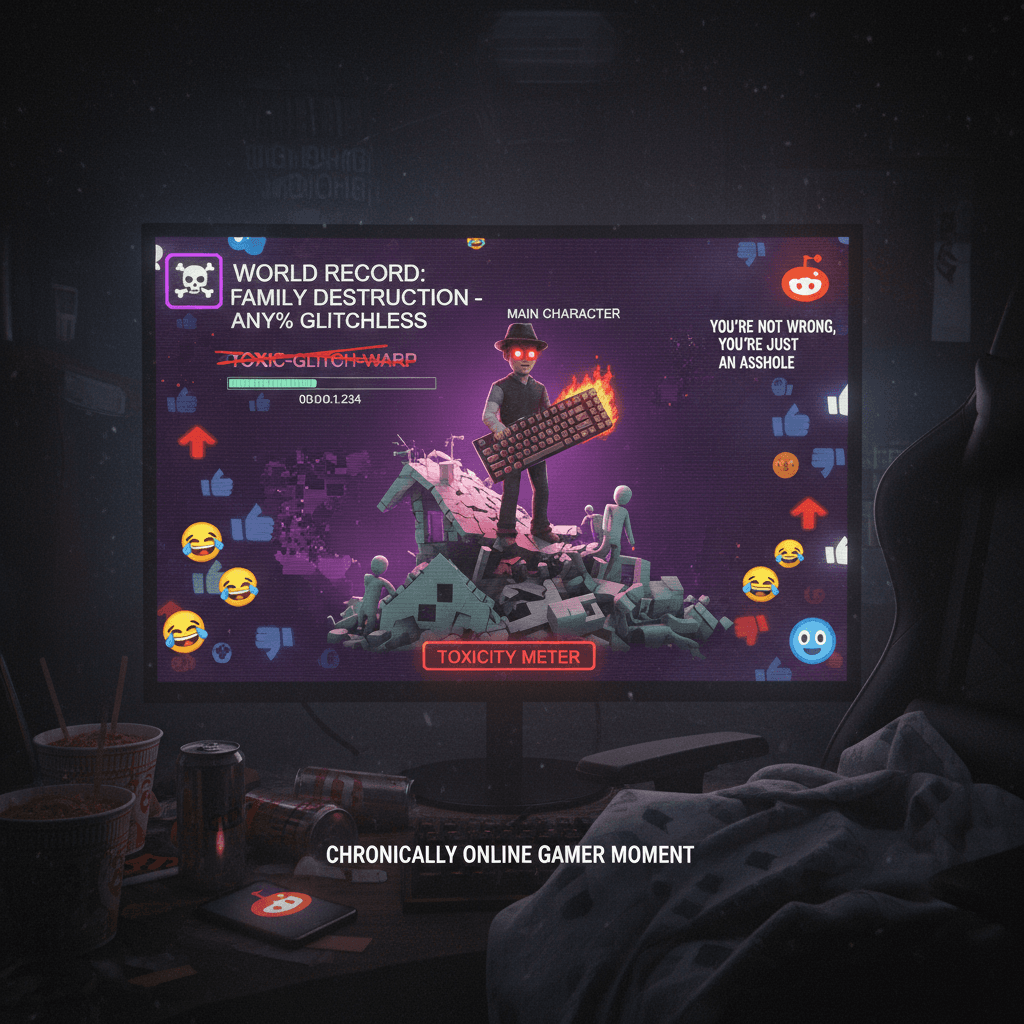 speedrunning family destruction with world record pace, am i wrong tho???