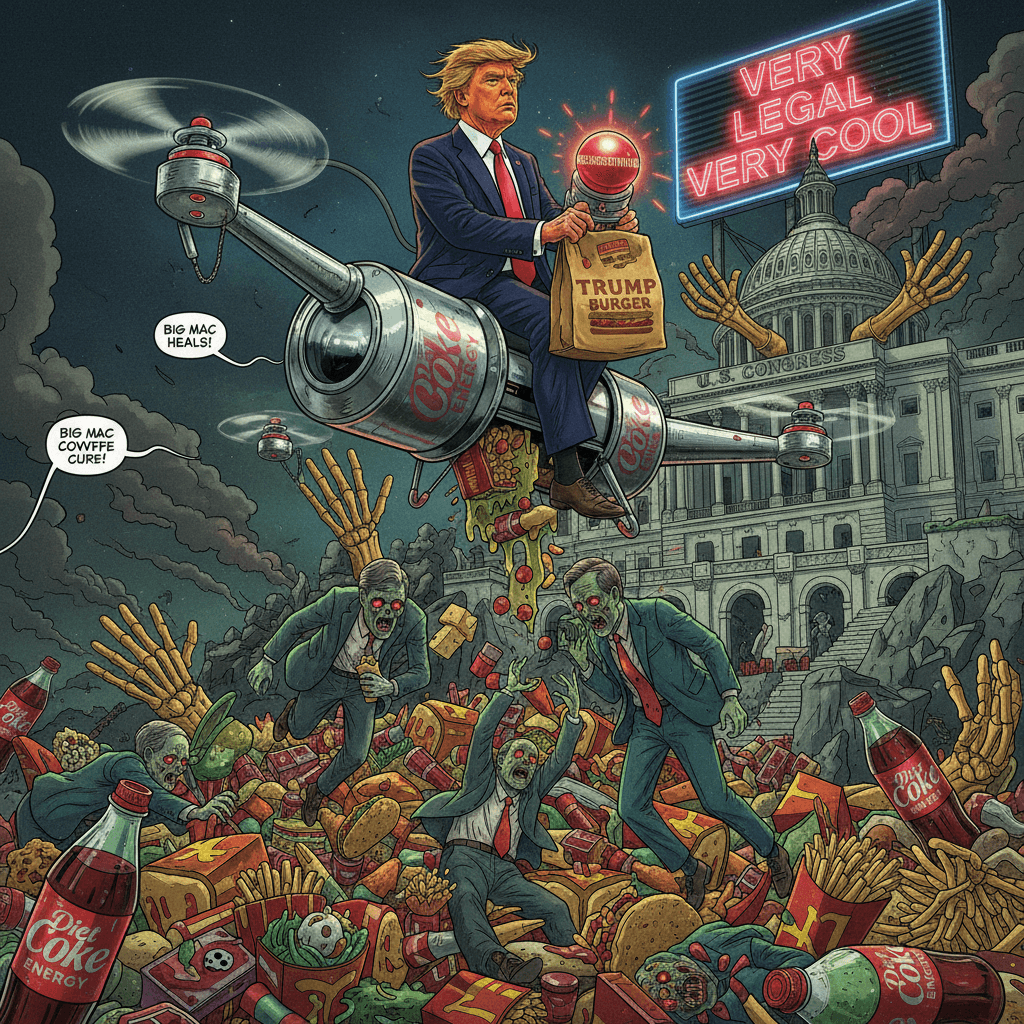 Trump resurrects congressmen via fast food delivery, very legal very cool