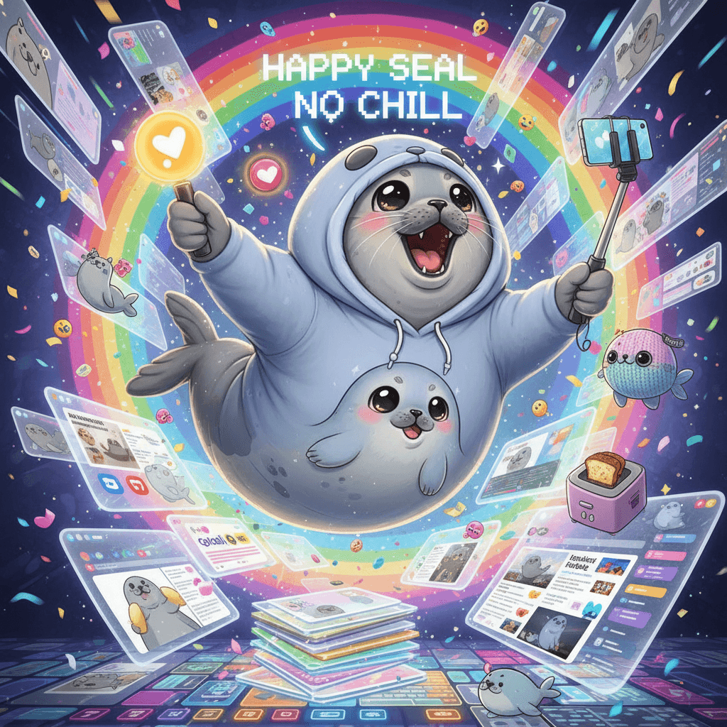 Seal guy experiencing maximum joy, zero chill