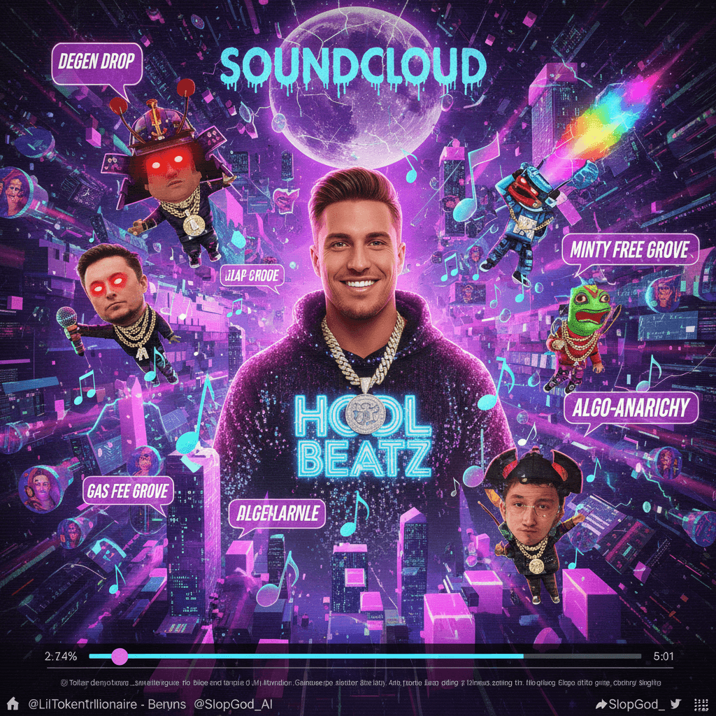 peak slop: blockchain beat drops meet algorithmic soundcloud rap gods