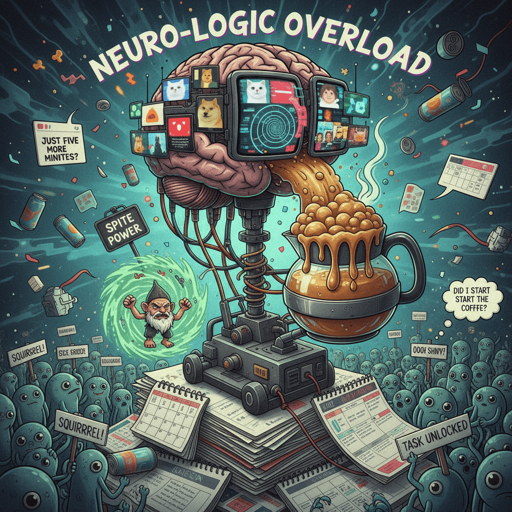 ADHD brains run on memes, caffeine, and spite