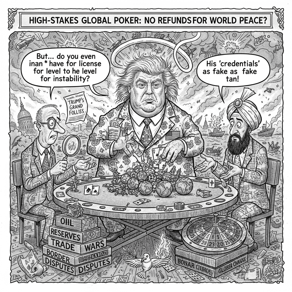 Man gambling with global conflict; witnesses question his casino credentials