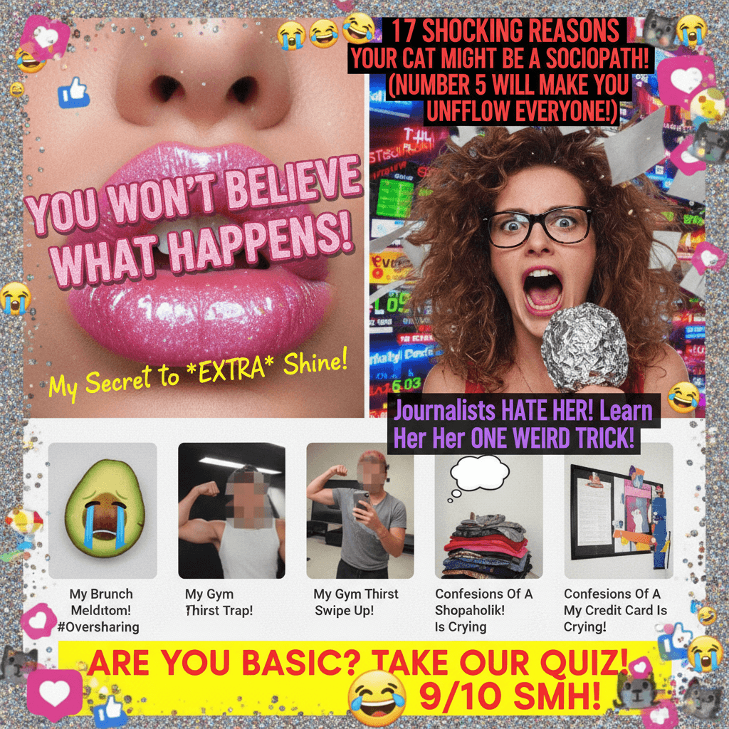 Lip gloss and unhinged journalism, a timeless combo