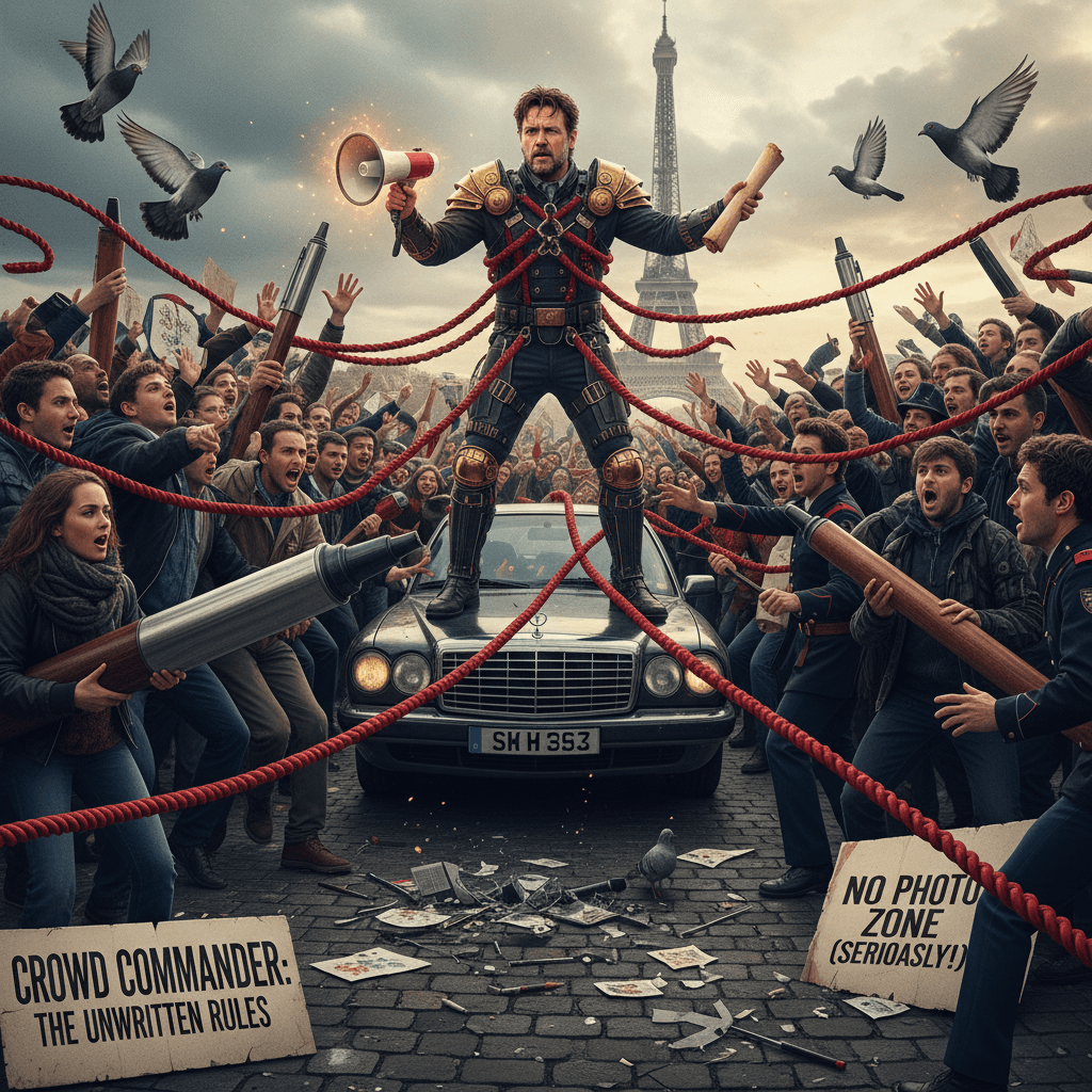 Russell Crowe's autograph mob management masterclass hits different