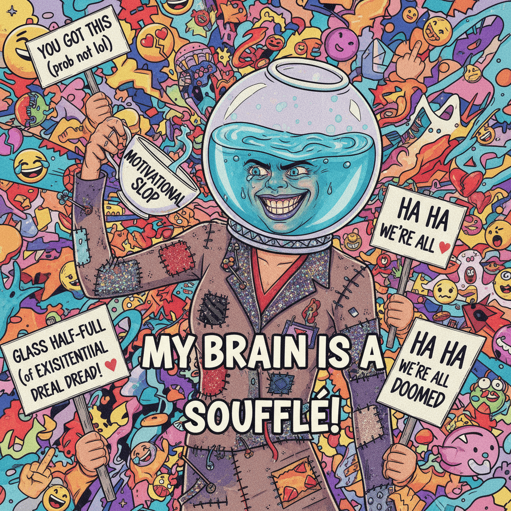 philosophical cope but make it quirky and unhinged