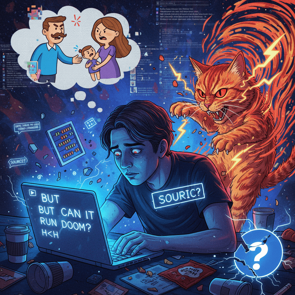 family drama meets cat fury, reddit logic fails to compute