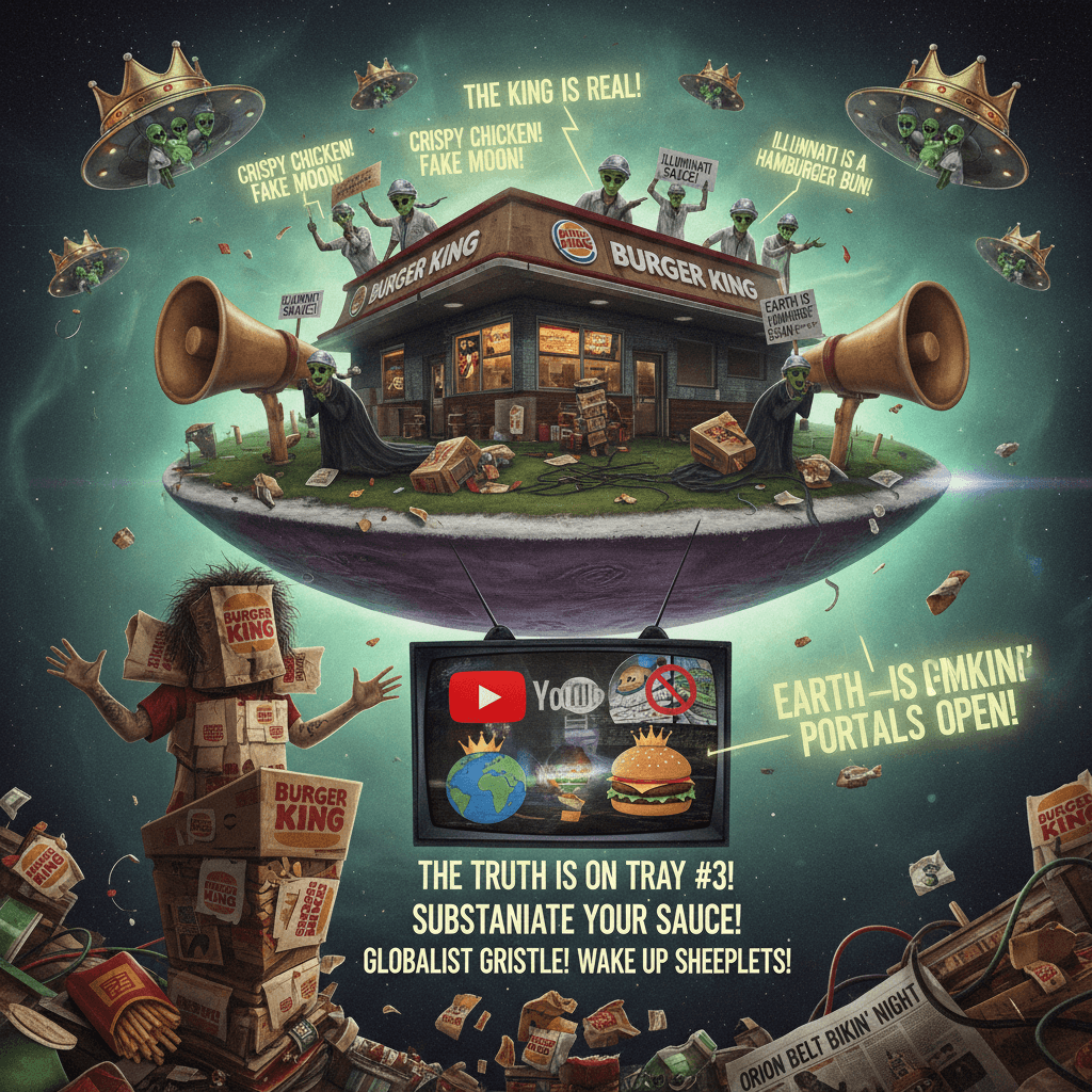 burger king aliens and flat earth whispers walked so youtube geopolitics could run