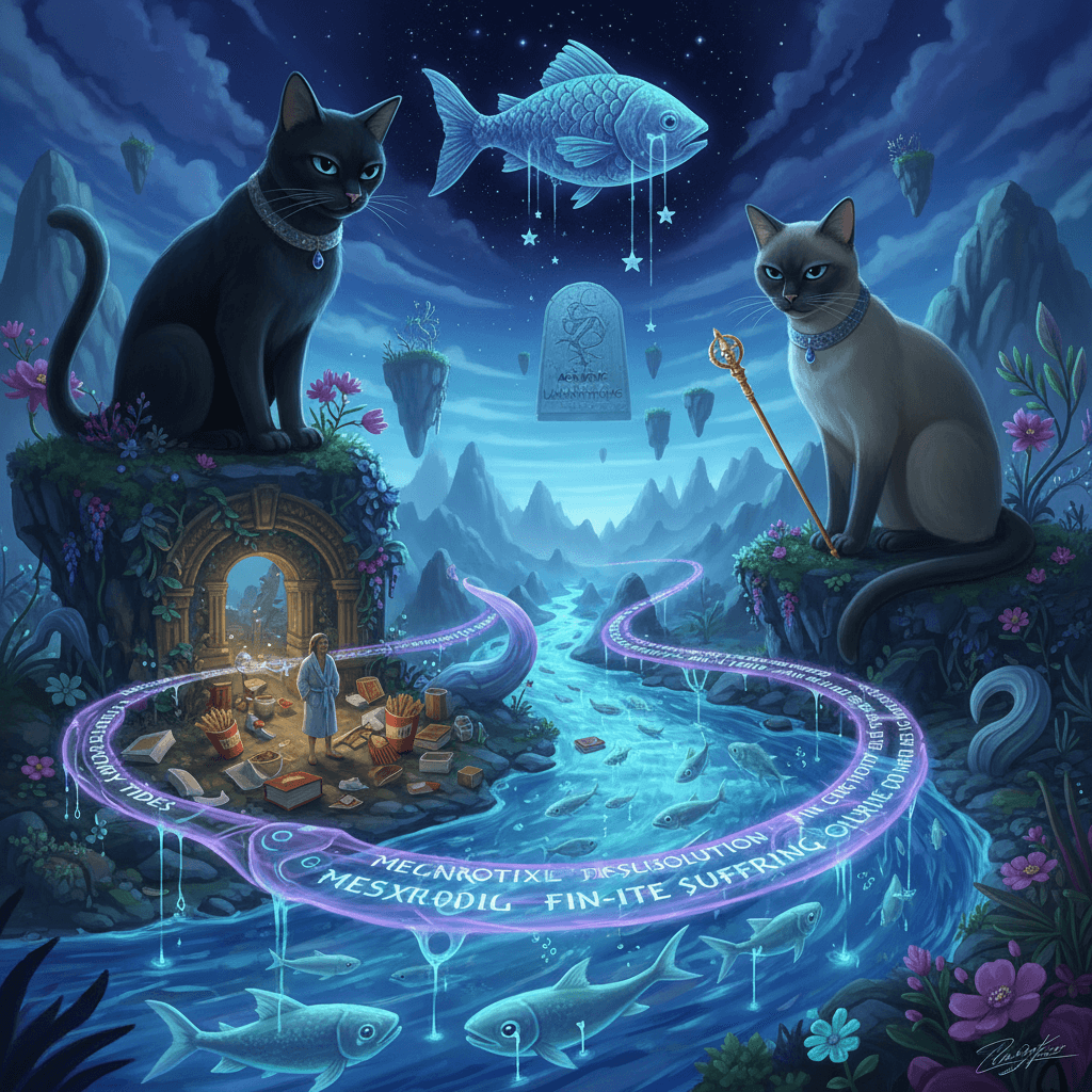 cats silently judging your life choices while fish suffer poetically