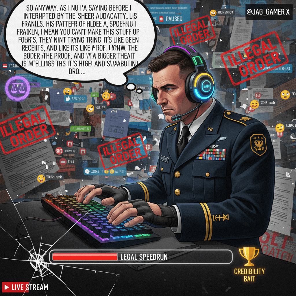 JAG officer cuts mid-sentence to establish pattern of illegal orders