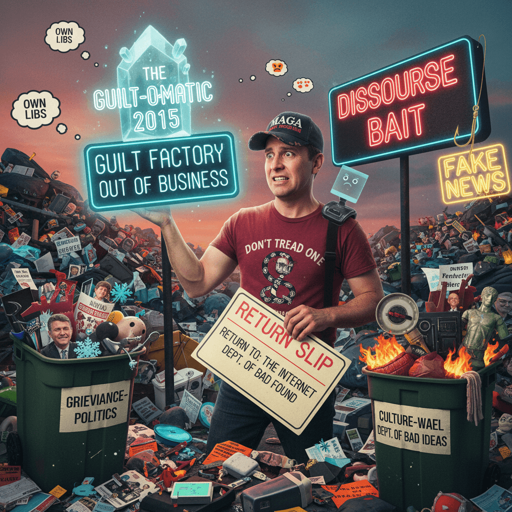 white guy discovers guilt was invented in 2015, plans to return it