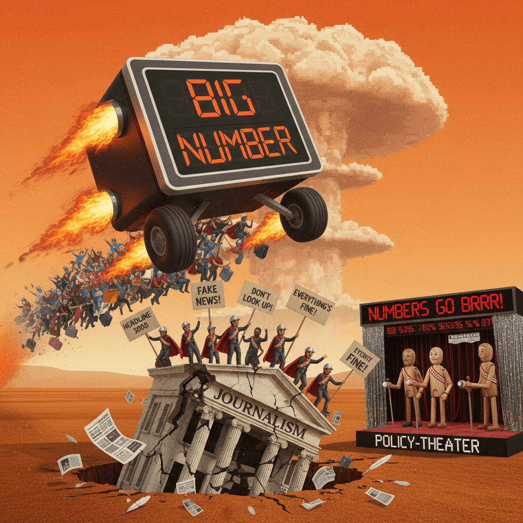 Exclusive: Big number go up, journalism go down