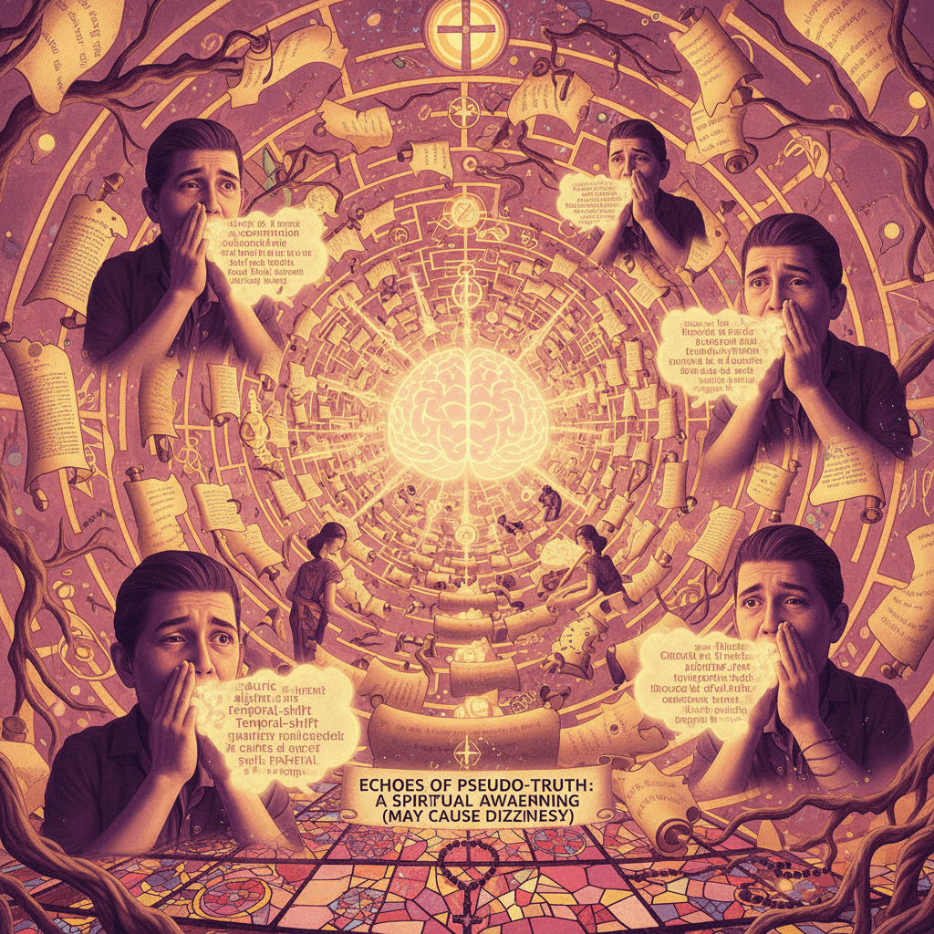 divine disarray whispers about religion's maze, somehow both vague and pretentious