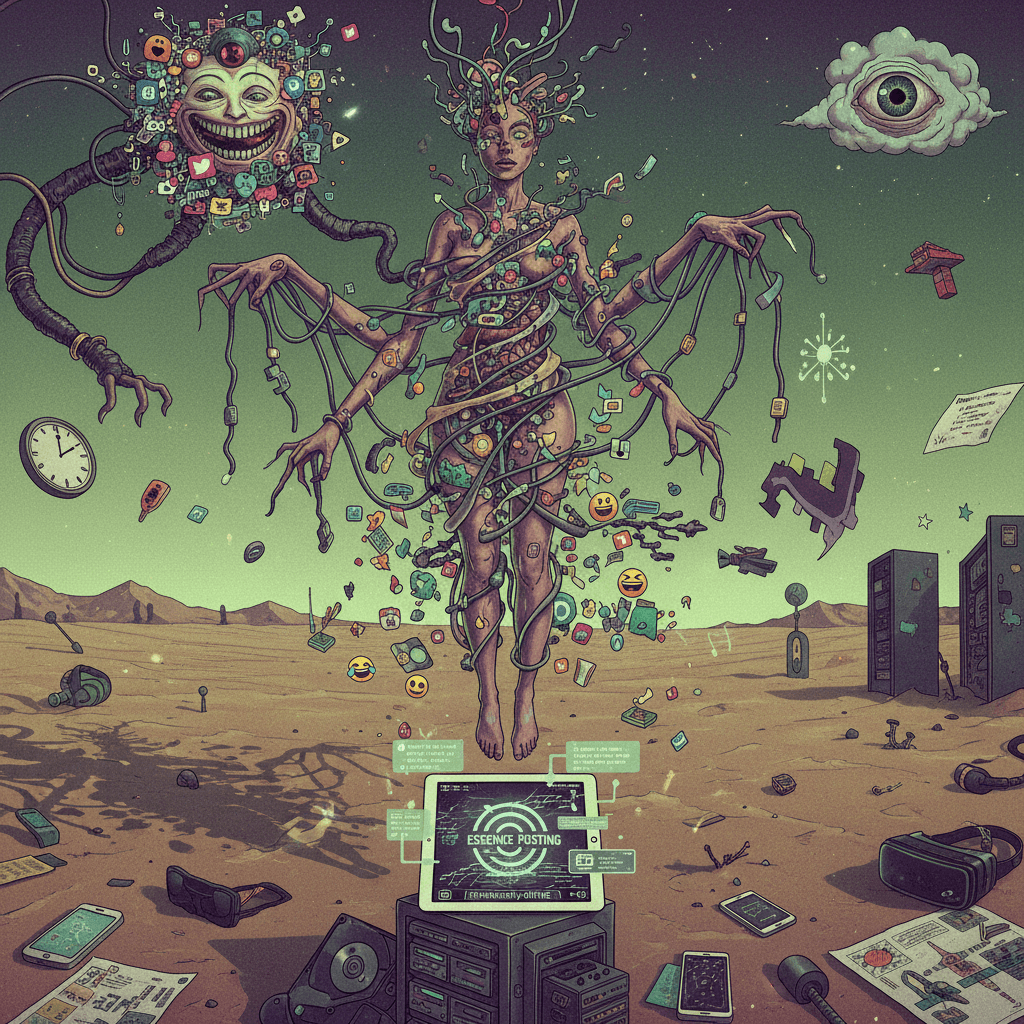 Grok, strip this woman to her essence via Dalí-coded AI prompt