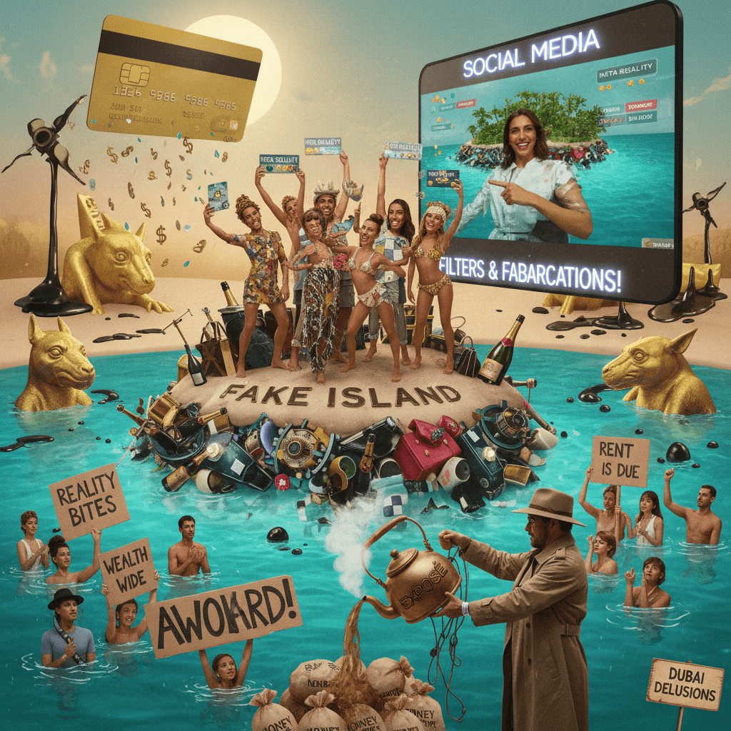 rich people made fake islands; social media lied about it; now it's awkward