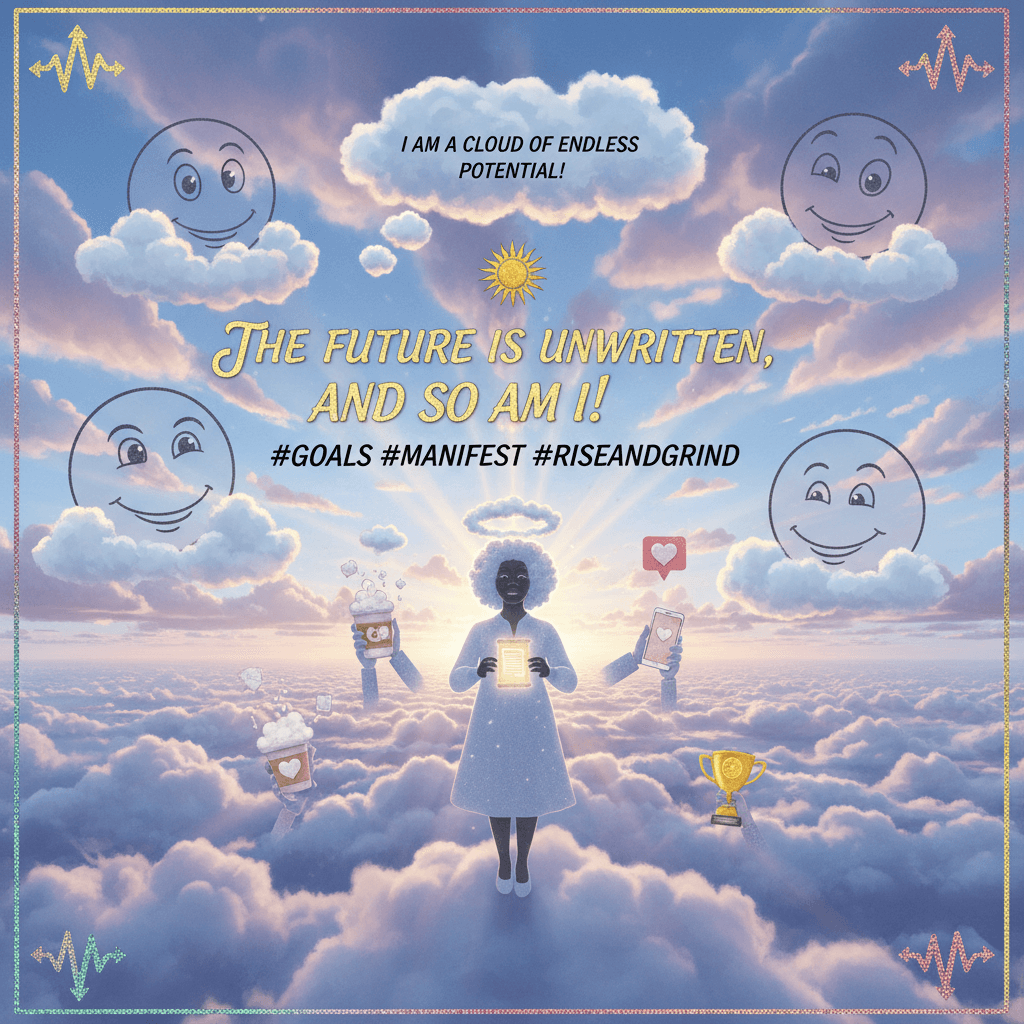 LinkedIn's favorite quote with extra clouds and zero self-awareness