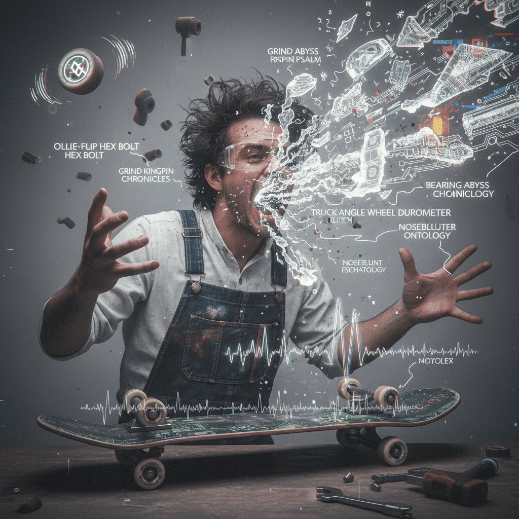 skateboard technician speaking in tongues about deck angles