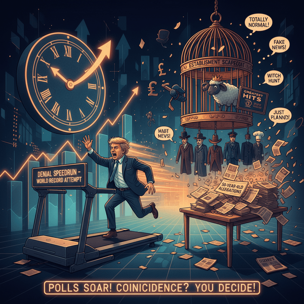 Farage denies 50-year-old allegations right as polls spike—purely coincidental