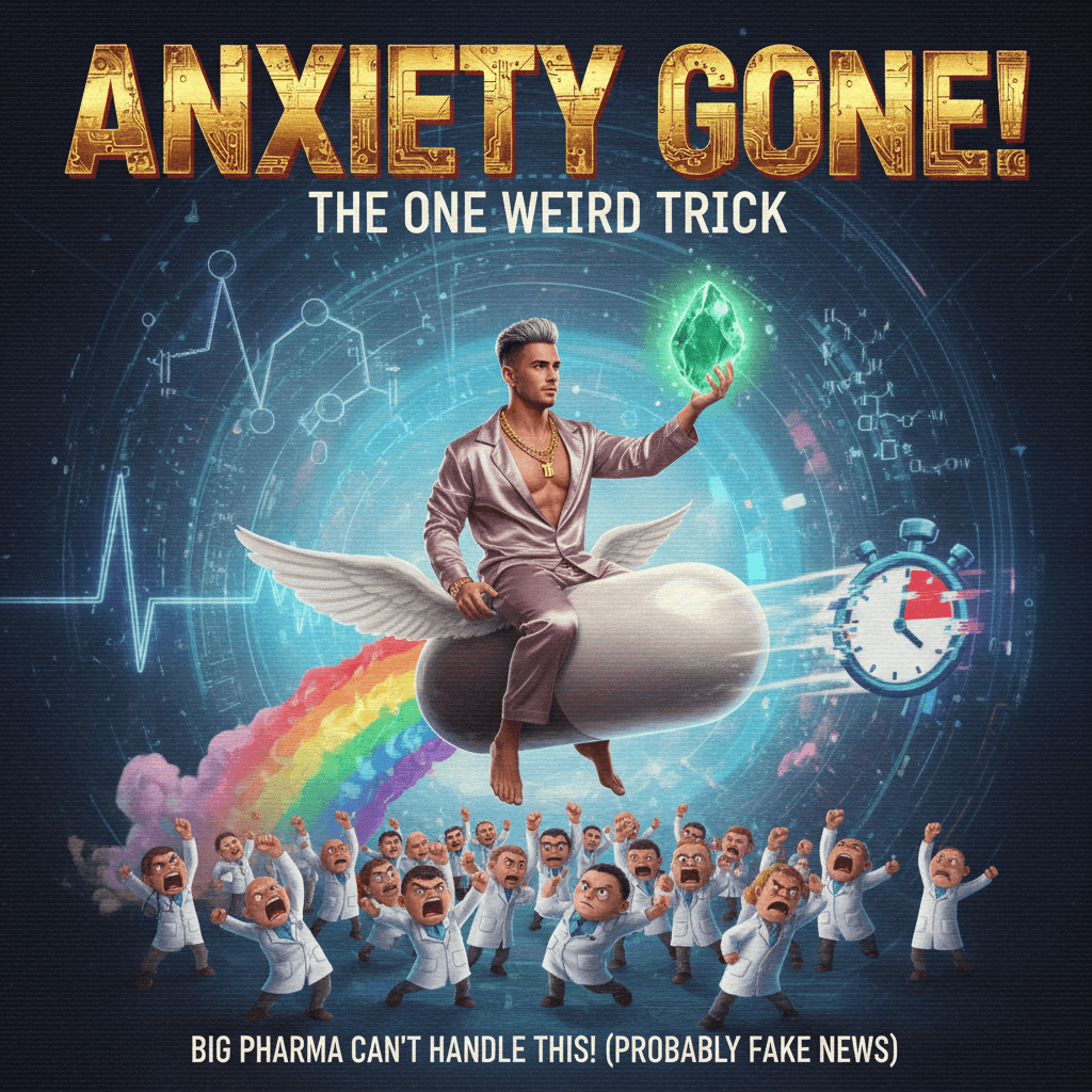one weird trick cures anxiety, psychiatrists hate it (probably fake)