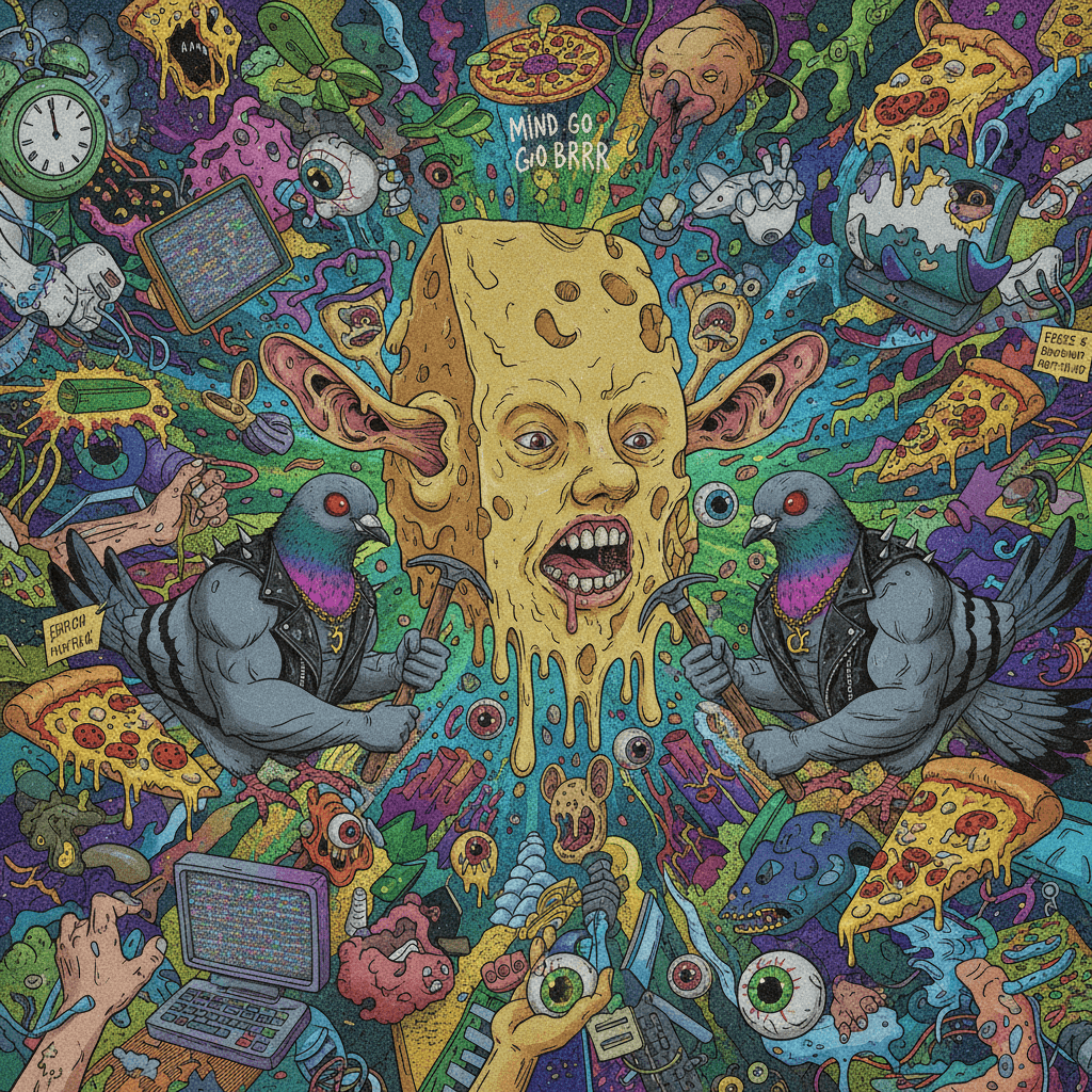 pigeon thugs meet cheese ears in a fever dream nobody asked for