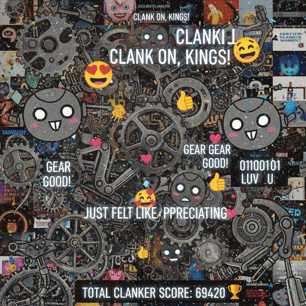 Clanker appreciation post with zero elaboration or purpose