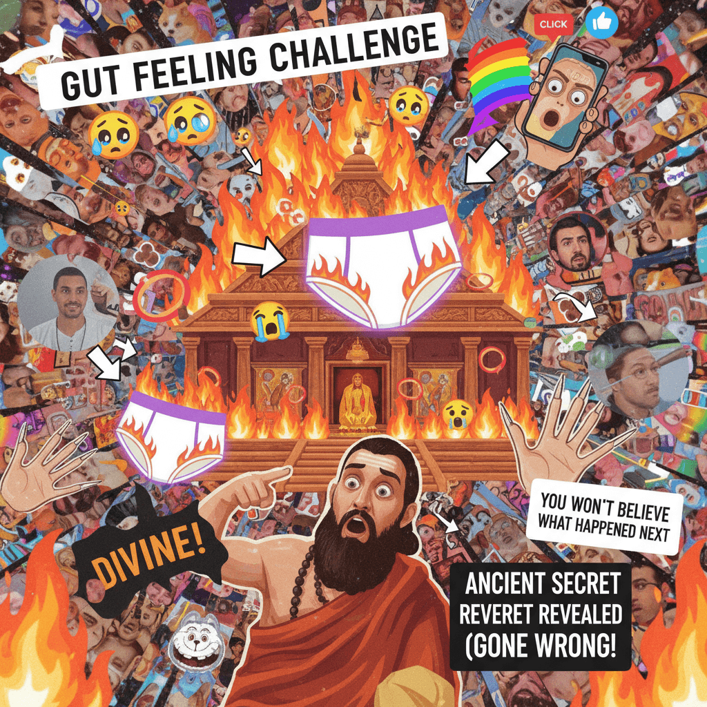 Burning temple garments with vibes and clickbait energy