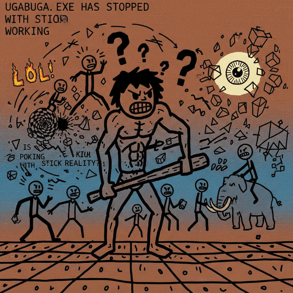 Grok questions reality through the medium of aggressive stick figures