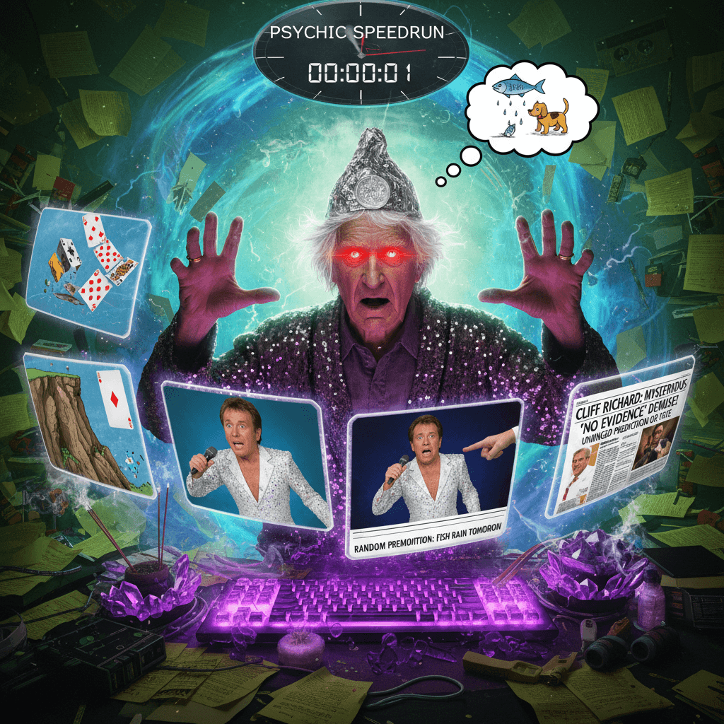 psychic grandpa manifests cliff richard's demise with no evidence