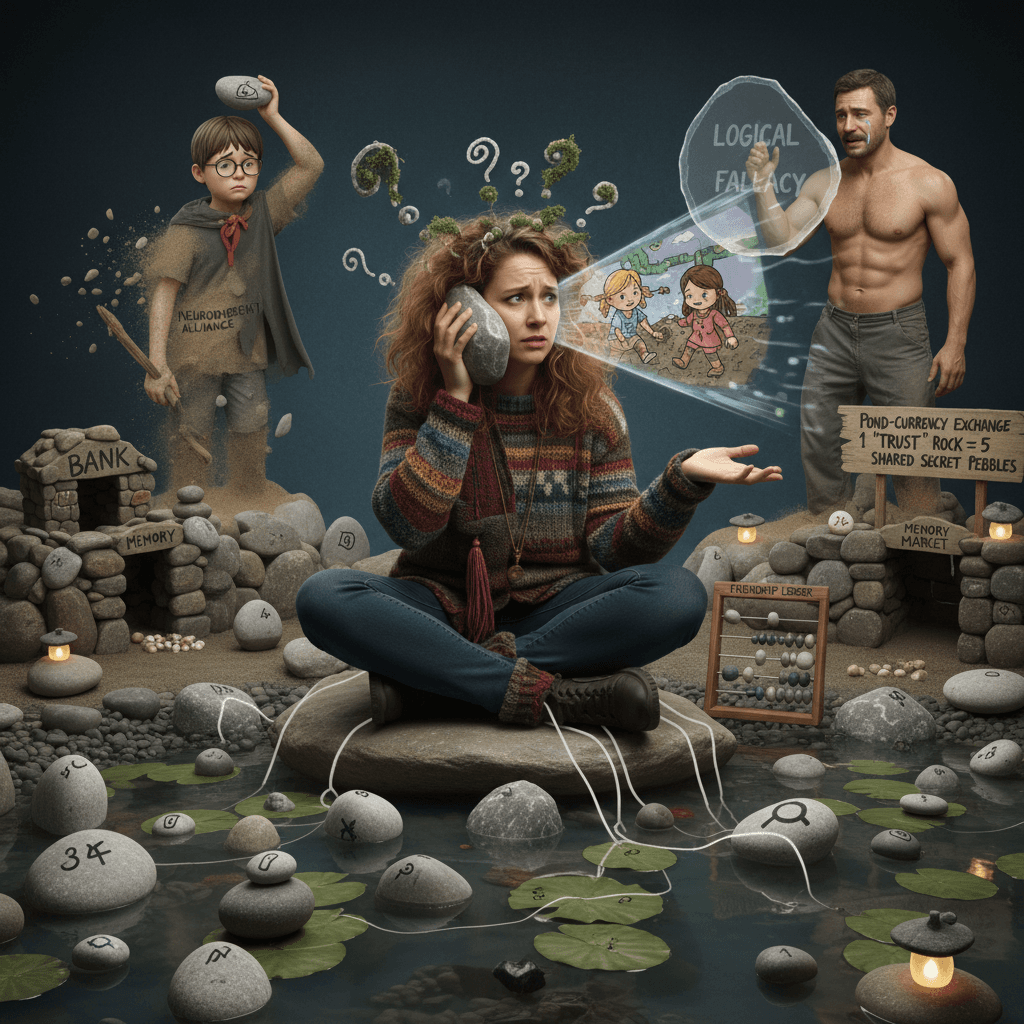 lesbian uses rock-based economy to gaslight herself about childhood friendships