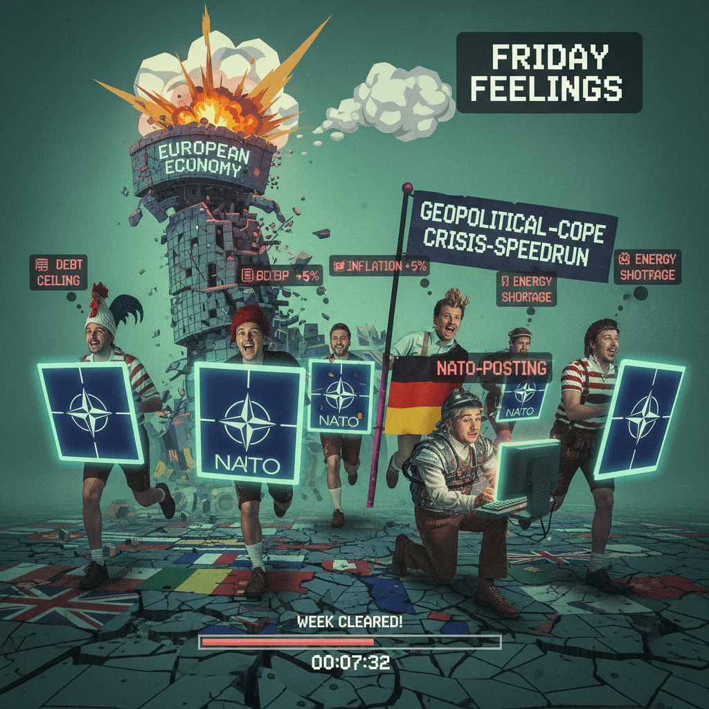 europeans celebrating surviving the week like it's a speedrun