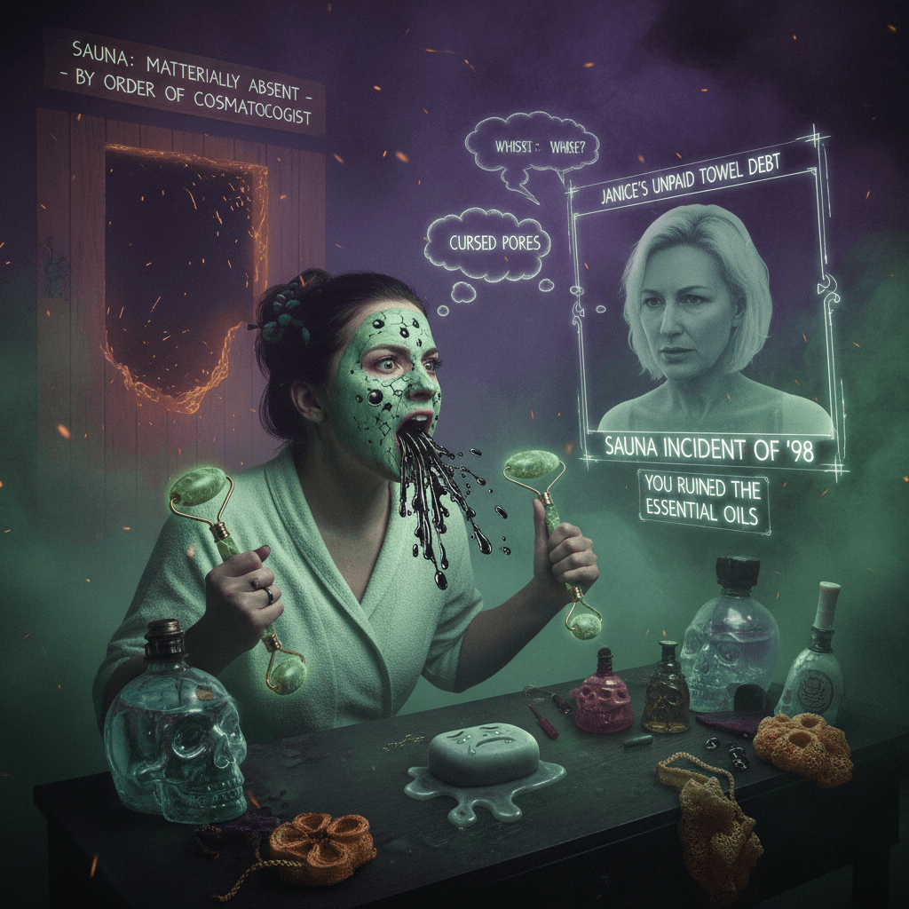 cursed skin rant derails into janice accountability drama, sauna materially absent