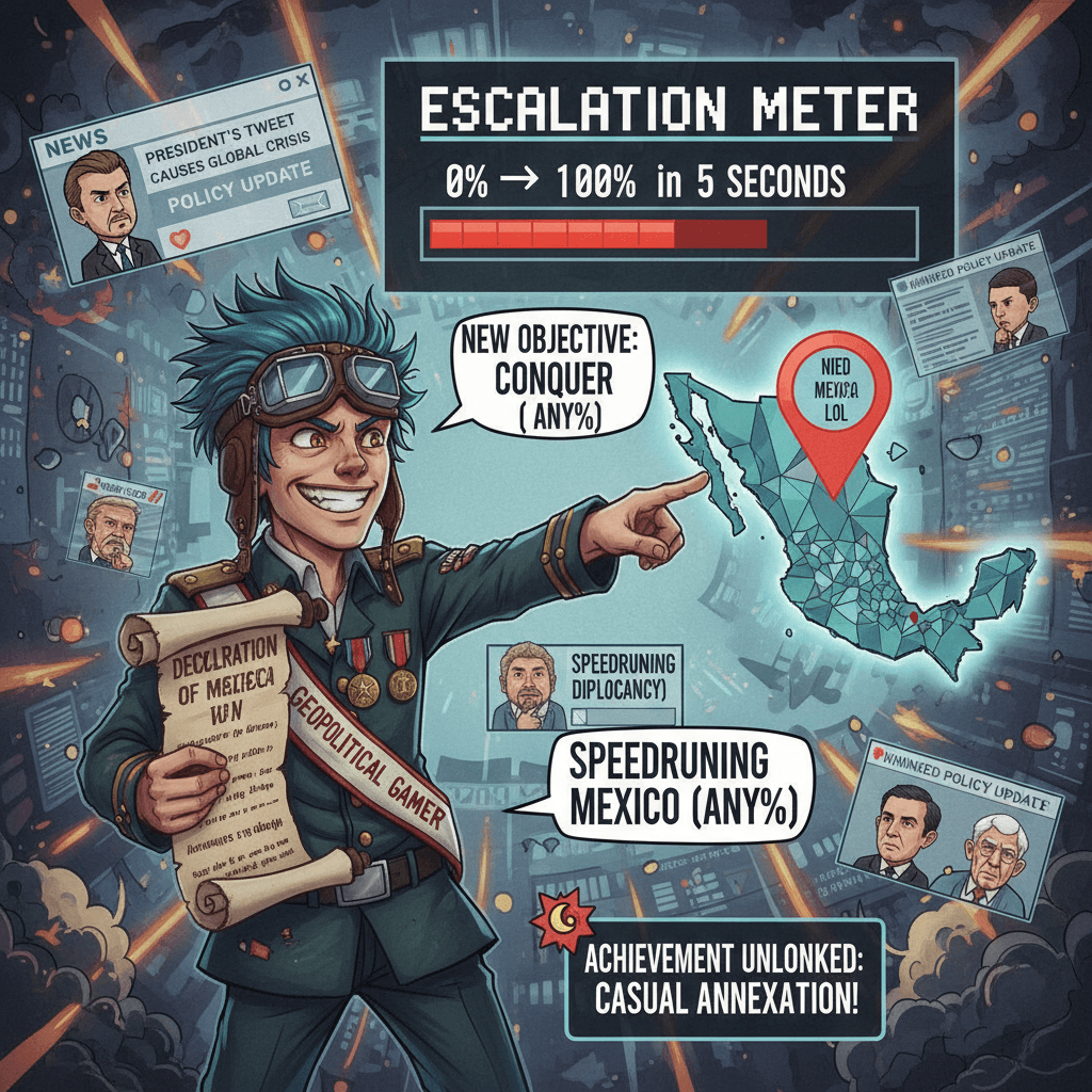 bro just casually declared war on mexico like it's a side quest