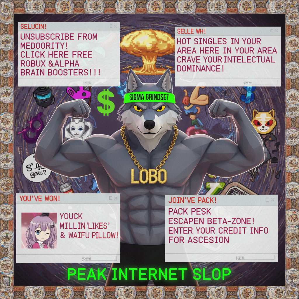 sigma meme meets spam email aesthetic = cursed perfection