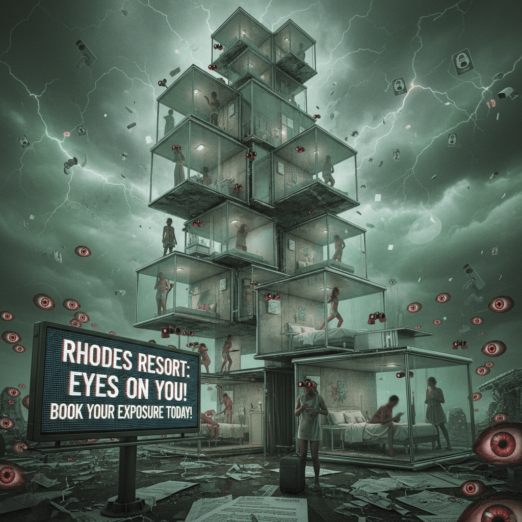 Rhodes hotel: see-through rooms, now with free voyeurism!