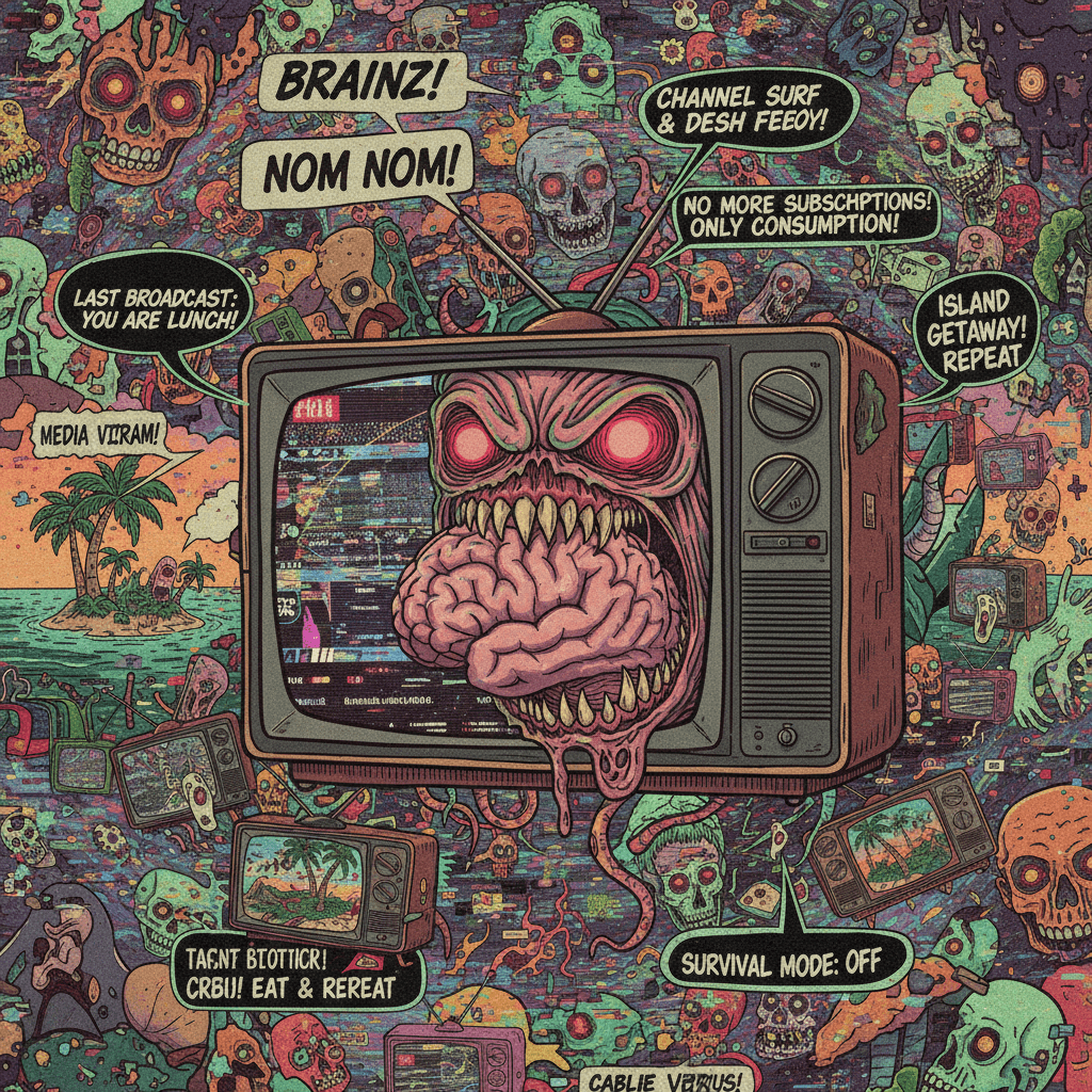 parasitic TV dreams of eating brains on island, survival optional
