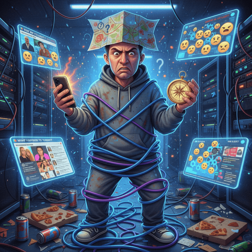 bro lost track of what he's mad about