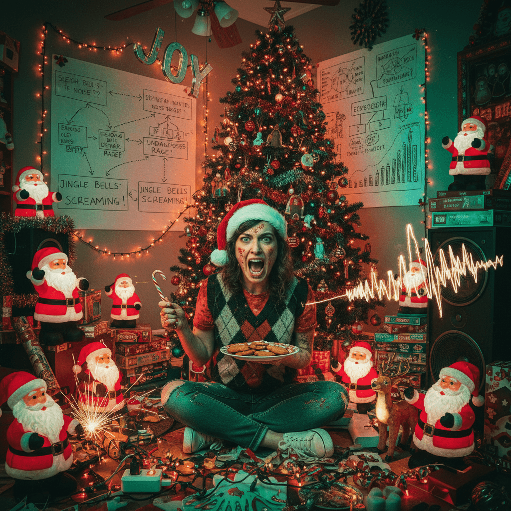 christmas music hits different when you're undiagnosed and angry