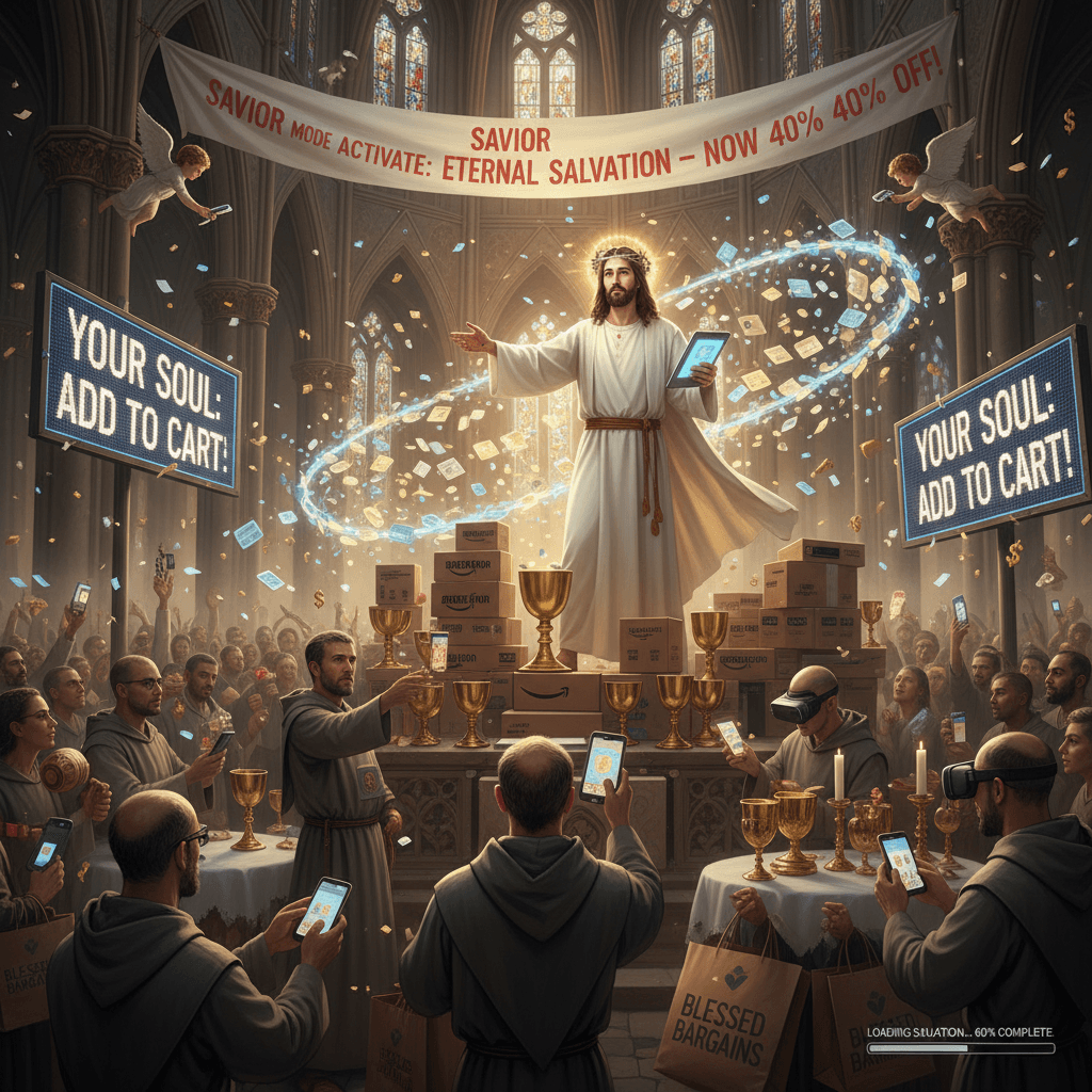 Jesus drops holiday deals: 'Savior Mode' now includes 40% off your soul