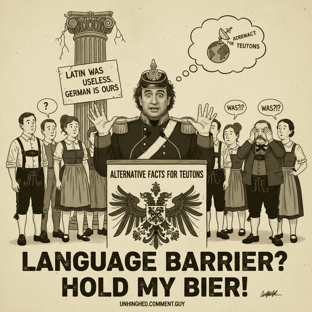 Telling Germans they'd speak German without us is peak unaware energy