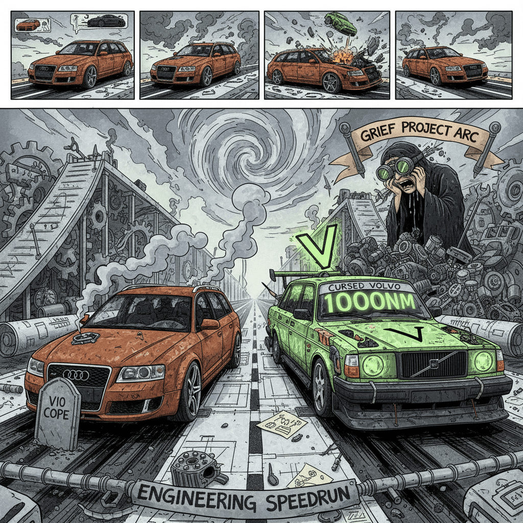 dead rs6, meet 1000nm volvo: a tragedy in 4 acts